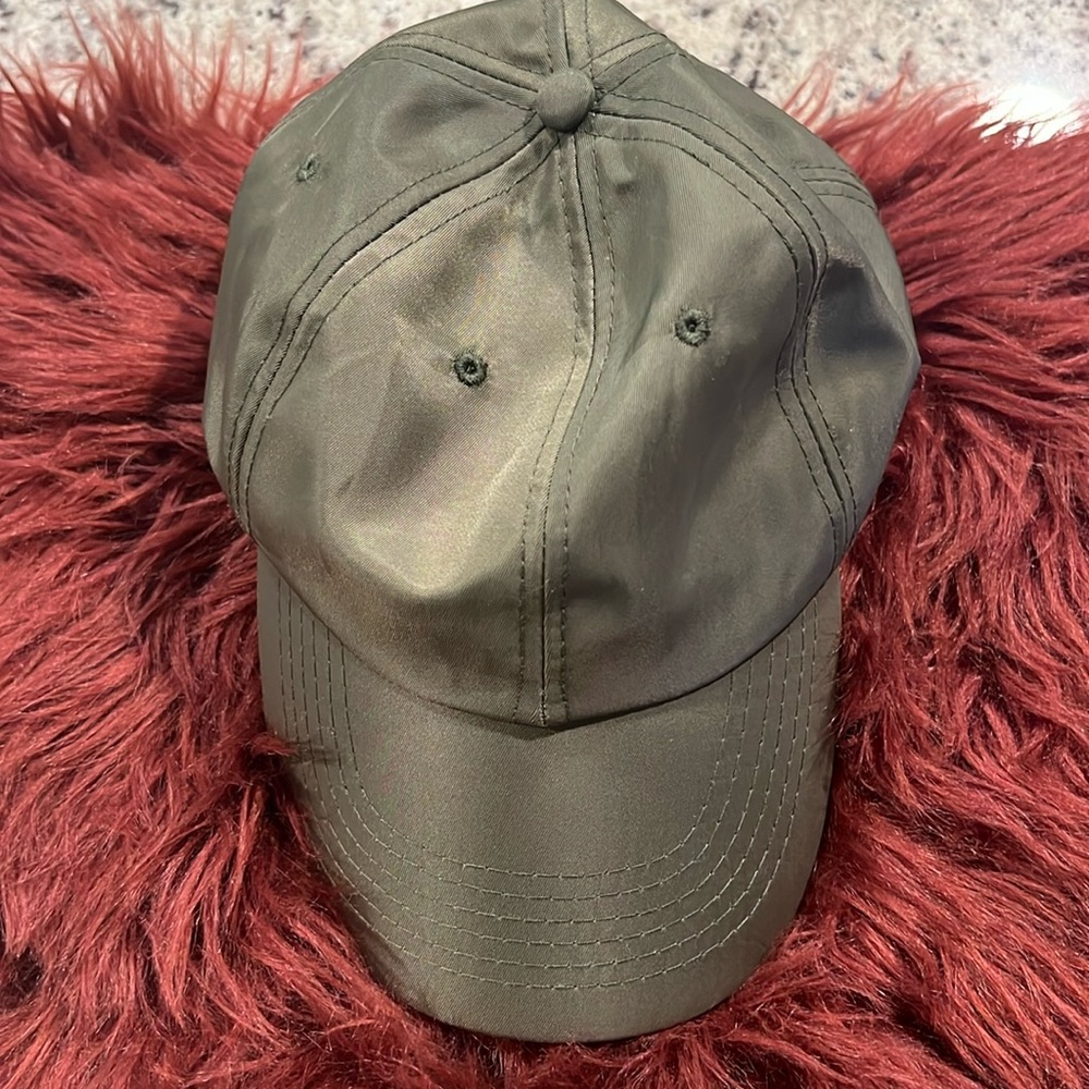 Charlotte Russe Olive Green Satin Hat
